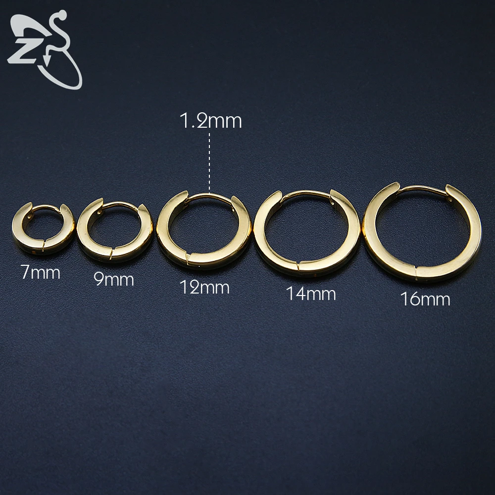 

Small Hoop Earrings Women Circle Earrings Men High Polish Stainless Steel Round Earrings Jewelry Men Ear Piercing Bijoux Jewelry