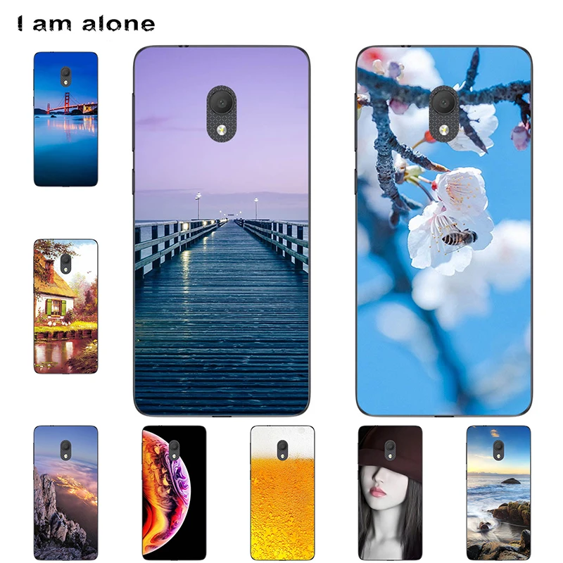 

I am alone Phone Bags For Alcatel 1C (2019) 5003D 4.96 inch Soft TPU Mobile Fashion Patterned For Alcatel 1C Cases Free Shipping