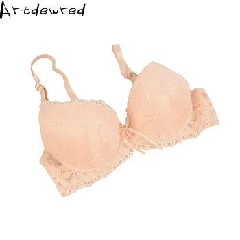 

Women Bra 32-38B-C Lace Push Up Bra Women Embroidery Plus Size Sexy Bra Black White Beige Underwear