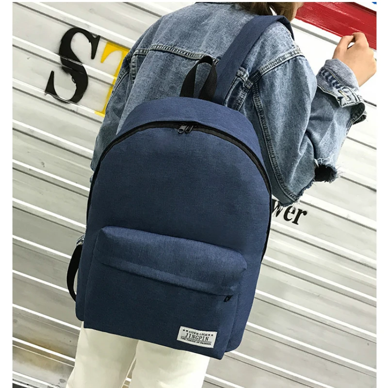 Simple de los hombres de la lona Mochila hombre Mochila estudiantes portátil paquete mujer de gran capacidad de viaje bolso Casual Mochila