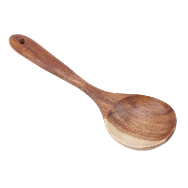 Новая высококачественная ложка-ситечко с длинной ручкой, деревянная шумовка, кухонная утварь, Креативные кухонные аксессуары, деревянные инструменты - Цвет: Stirring long spoon