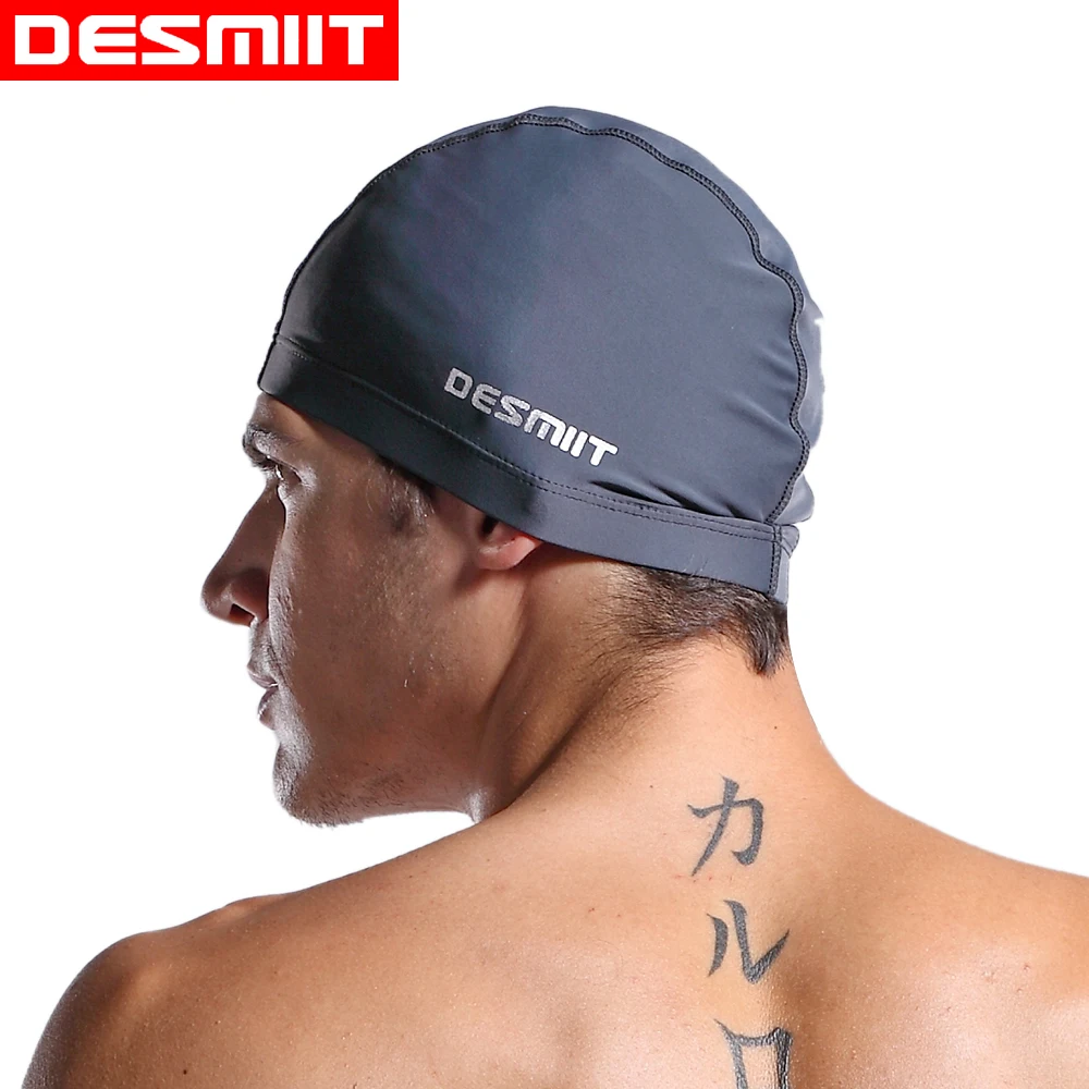 Buy High quality Mens Brand swimming caps nylon high quality swim Male female