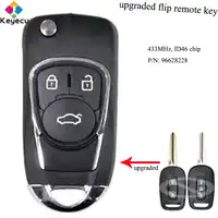 KEYECU アップグレード折りたたみと 3 ボタン & 433 & ID46 チップの新着 Gm キャプティバ 2006-2010 P/N: 96628228