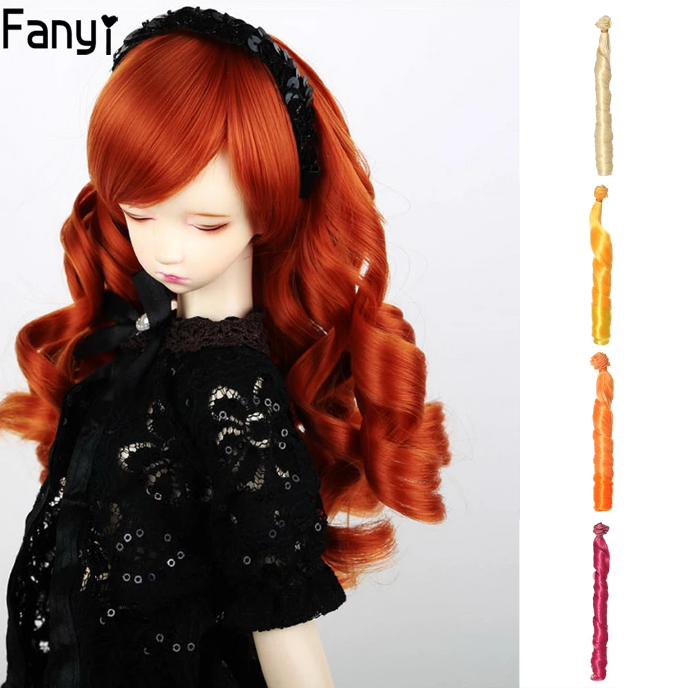 Rome Roll Doll Wigs 25100cm Natural Color Curly Doll Hair for BJD SD Russian Handmade Baby Tress Doll Accessories (1)