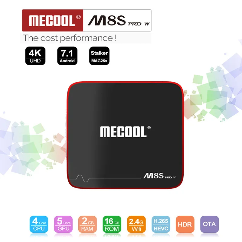 ТВ-приставка Mecool M8S PRO 2 4 ГГц голосовое управление Android 7 1 поддержка часов MA25X