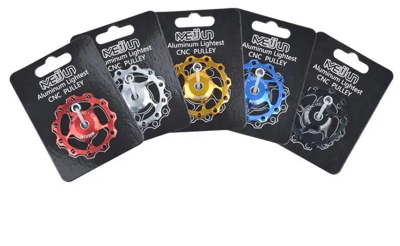 2 قطع 11 الأسنان MTB الدراجات الجبلية دراجة الخلفي Derailleur أجزاء CNC سبائك الألومنيوم 11 طن 13 طن دليل عجلة المهمل بكرة عجلة شدادة