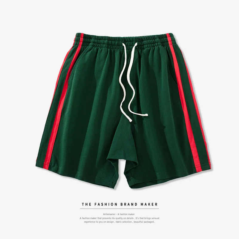 SS 19 Новое поступление Боковые Полосатые мужские шорты на шнурке Повседневная