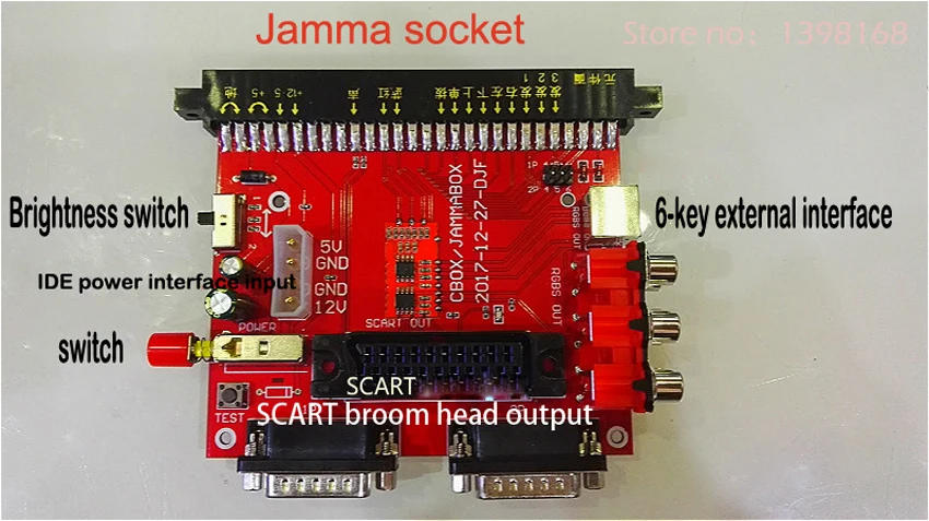 CBOX JAMMA в дБ 15PIN IDE Joypad плата преобразования JAMMA CBOX конвертер SCART выход для JAMMA аркадная игра PCB SNK материнская плата