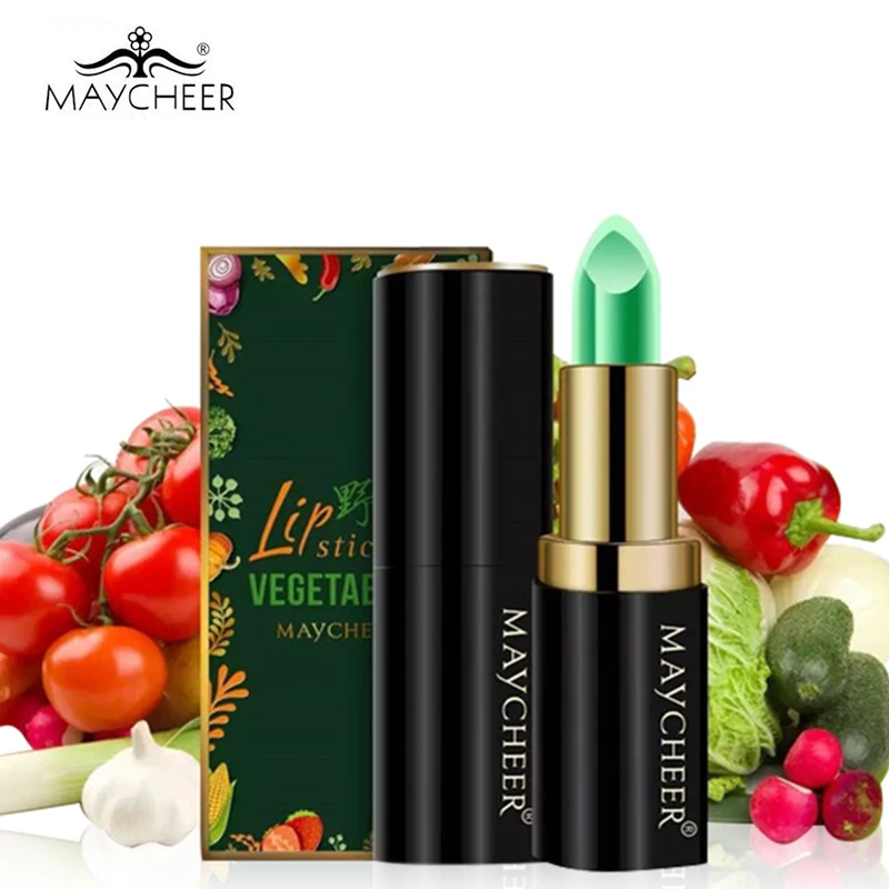 Бренд MAYCHEER овощи измененная температура Губная помада увлажняющая Желейная