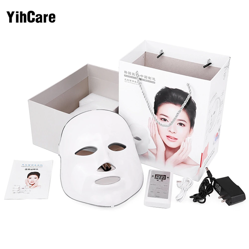 

YihCare Photon LED Mask Whitening Anti Aging Skin Care Facial Mask 7 Colors Light Wrinkle Removal Led Face Mask Beauty Machine