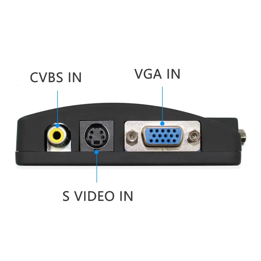 RCA CVBS композитный s видео AV в VGA выход конвертер адаптер для монитора ноутбука