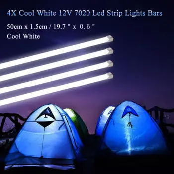 

4X 50CM 12V 7020 LED Strip Light BAR CARAVAN 4WD CAMPING BOAT TENT FISHING NEW