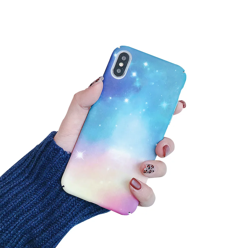 KISSCASE Звездная ночь Pattern Жесткий Чехол для samsung Galaxy A50 с блестящими звездами; комплект из подходящих река узор чехол для samsung A7 S8 S9 Capinha чехол на самсунг а50 чехол на самсунг а7 - Цвет: 1