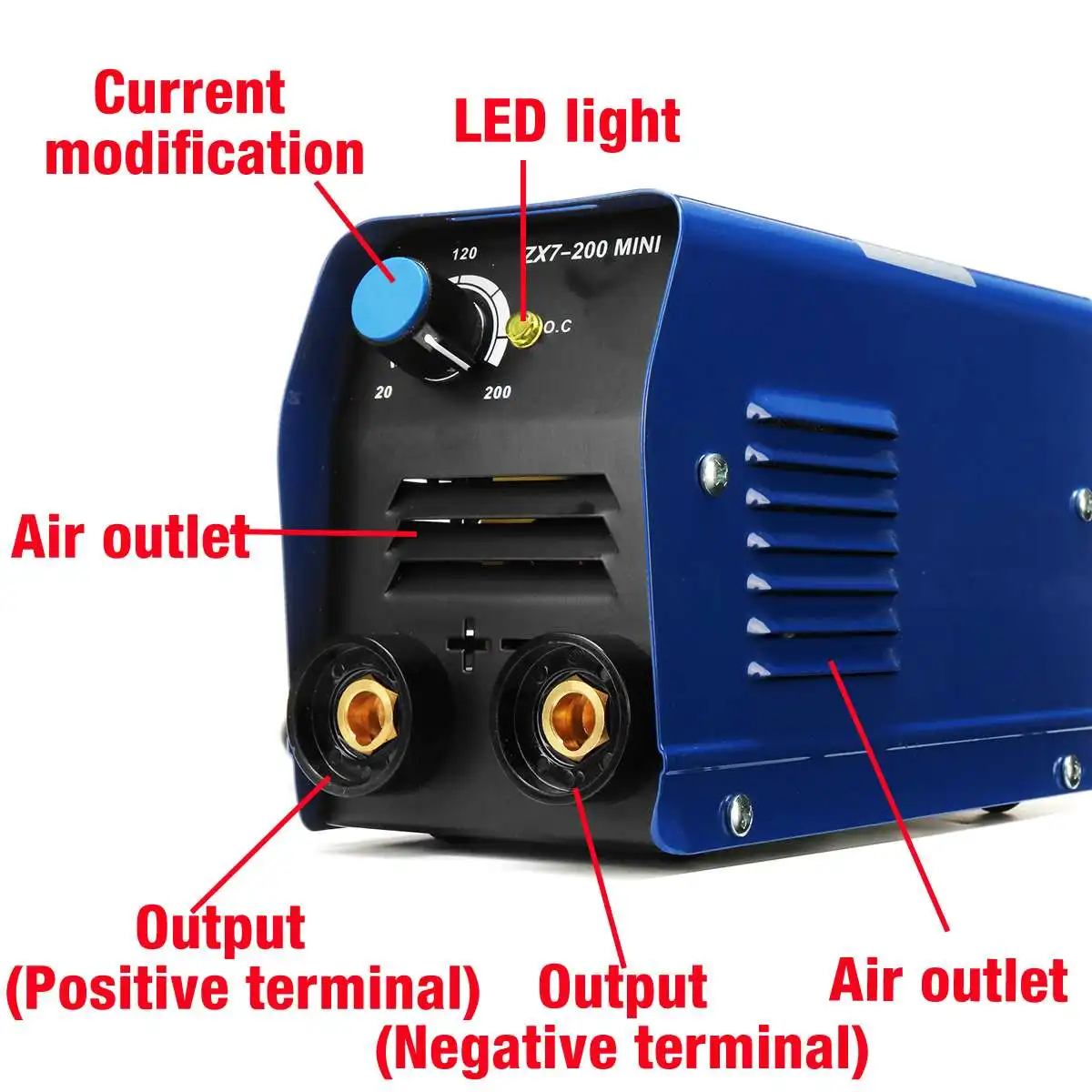 220V ZX7-200 мини Электрический сварочный аппарат мелкие бытовые Инвертор постоянного тока в Портативный Медь дуговой сварки машина синий