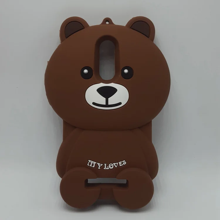 

Soft Silicone Case For Xiaomi Redmi 3/3S/3 Pro/Note 3/4/Note 4/Pro/5A 3D Cartoon Brown Bear Rubber Cover Phone Cases