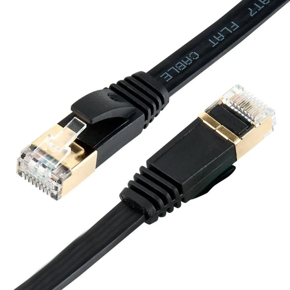 CAT7 кабель Ethernet Rj45 плоский экранированный (sstp) netwokdevices сетевой кабель Патч-корд, 1/2/3/15/30 м модем маршрутизатор ноутбука Ethernet-Кабель Cat 7