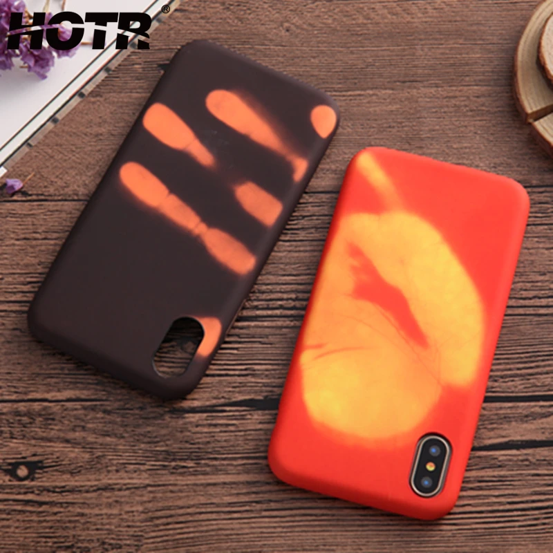 

for iphone X XS Max Thermal Sensor Case for Apple X XR Heat Sensitive Soft TPU Case for Apple 5 5s SE 6 6S 7 8 Plus Hot Cover