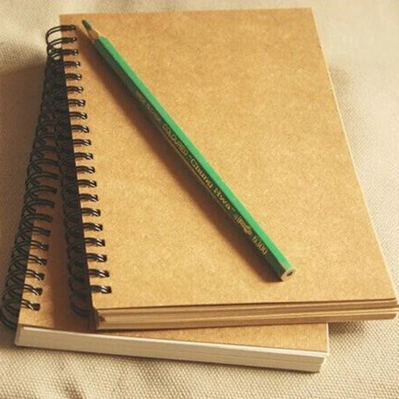 

Notebook Diary Journal Creative Student Notebook A5 Notepad Vintage Cowhide Coil Sketchbook Doodle Blank Book ZCX-0017 ITSYH