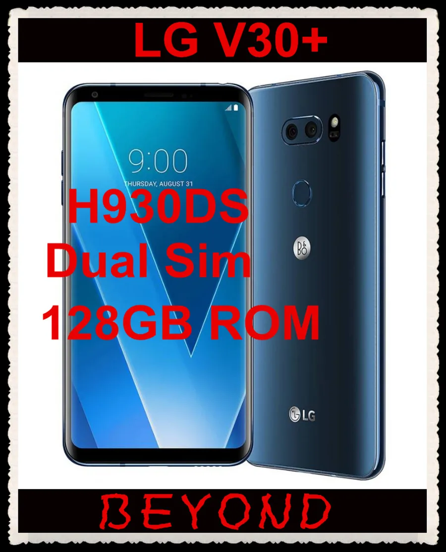 LG V30+ Dual H930DS разблокированный GSM LTE Android Dual Sim Восьмиядерный ОЗУ 4 Гб ПЗУ 128 ГБ 6," 16 МП и 13 МП NFC сотовый телефон 3300 мАч