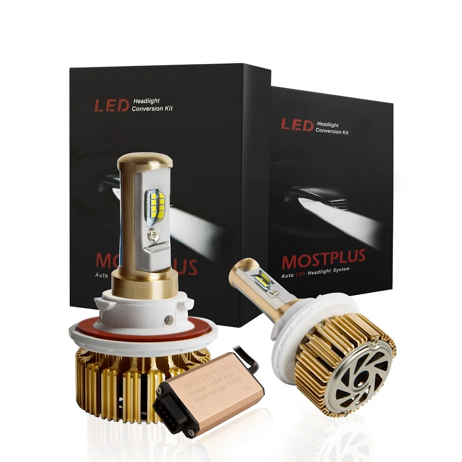 MOSTPLUS 80W 8000LM LED headlight Kit H13 9008 Hi/Low 6000K XENON White