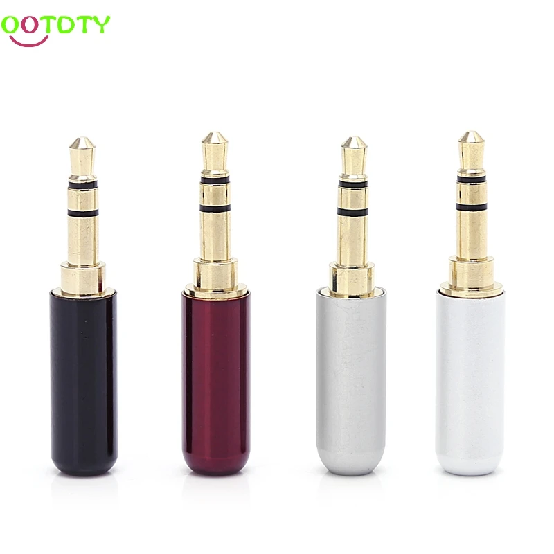 4x3 Pole 3 5mm Audio Gold Plated font b Headphone b font Plug RCA Connector Jack