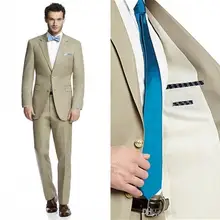 Нотч две кнопки 3 шт(JacketPantBowtie) Персональный Мужские костюмы bespoke Модные Мужской костюм высокое качество смокинги Slim
