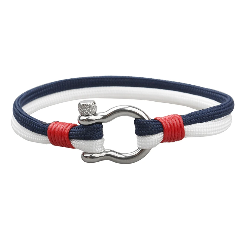 NIUYITID 2018 New Stainless Steel Buckle Men Bracelet Fashion Paracord Rope Navy Style Male Charm Braclet Jewelry High Quality (3)