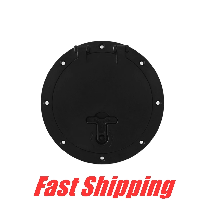 

6 inch black boat Deck Plate Hatch Cover Deck hatch tool inspection cover for Marine bost yacht Plastic Detachable Cover