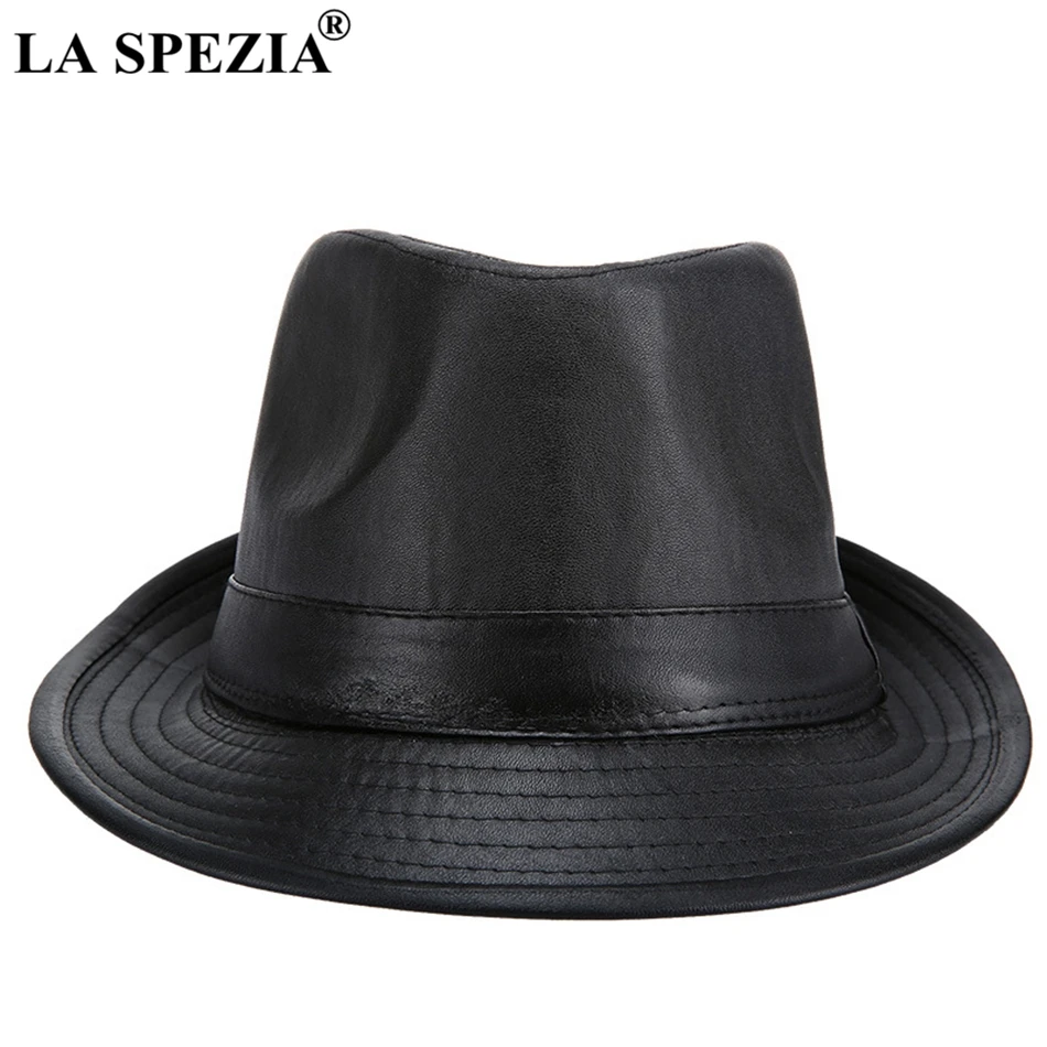 black and white trilby hat