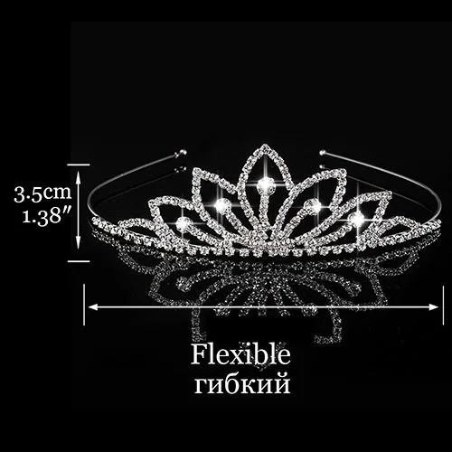 Детские диадемы и повязка в виде короны для девочек, свадебная Хрустальная корона, аксессуары для свадебной вечеринки, украшения для волос, головной убор - Окраска металла: 29