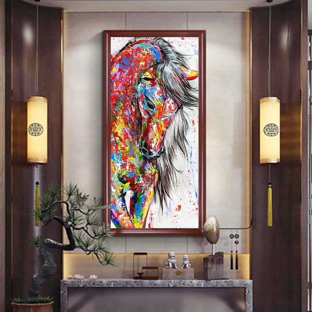 Huacan Алмазная картина полная квадратная/круглая Новое поступление лошадь Алмазная вышивка крестиком живописный домашний декор