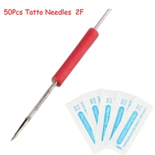 50 шт. 2F одноразовые стерильные для татуировки Советы подводка для глаз бровей Татуировка губ иглы машина постоянный макияж Инструменты