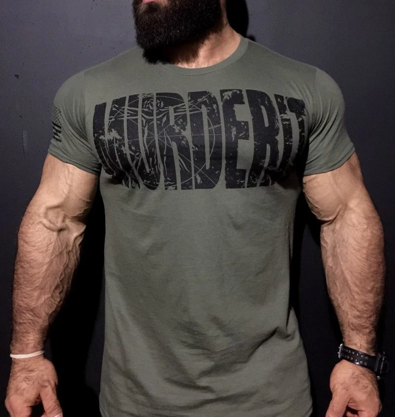 mens gyms T shirt Fitness Printed Shirts-7