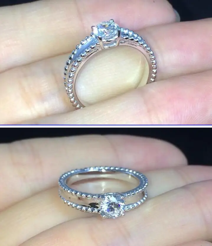 

0.5 Carat Gear Wedding Women's S925 Ring Sterling Silver Ring Band (MA)