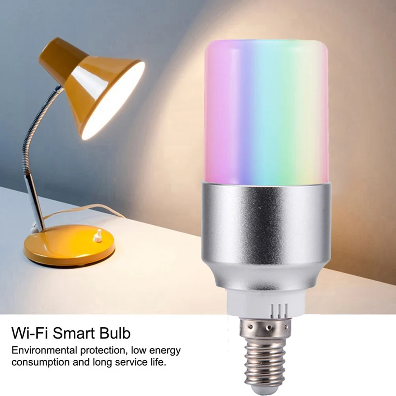 5 Вт умный Wifi светильник лампа E14 Rgb с регулируемой яркостью беспроводной Wifi Пульт дистанционного управления лампа светильник для Echo Alexa Google Home
