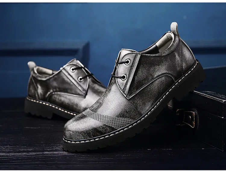 Merkmak/мужские оксфорды в стиле ретро; официальная Мужская обувь из натуральной кожи; деловая Мужская Свадебная обувь с перфорацией типа «броги»; мягкая мужская обувь на плоской подошве со шнуровкой