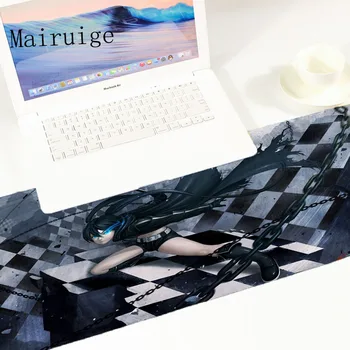 

Mairuige High Quality Hot Sselling Anime Black Rock Shooter Large Mousepad Locked Edge Rubber Mousepad 400x900MM Pc Mice Mat Diy