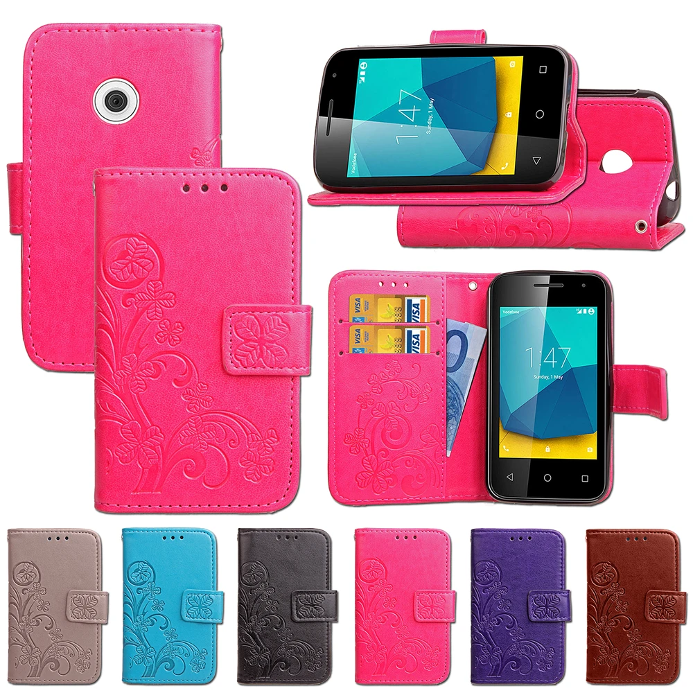 For Vodafone Smart First 7 Flip PU Leather Wallet Phone case For