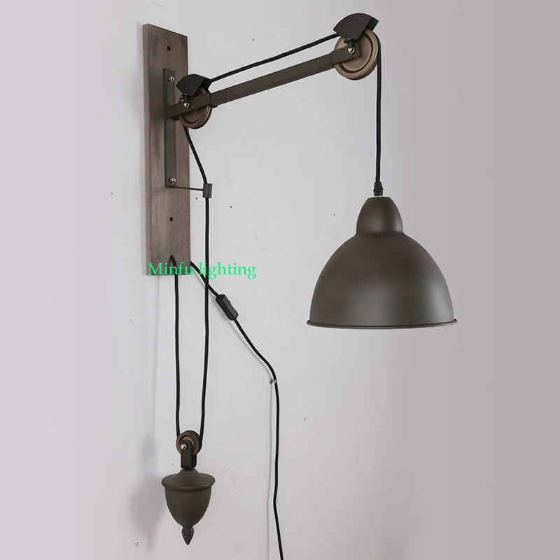 Iron Shade Adjule Swing Arm Reading Wall Lamps Lights E27 E26 Retractable Wall Sconce Black Iron Lamp Loft Vintage Sconces Extend Arm Light Swing Led Lighting Homeusd 133 20 Piece