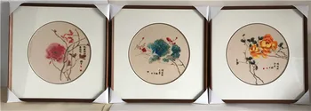 

Handmade Mulberry Silk Finished Suzhou Embroidery Quality Goods Home Decor,peony