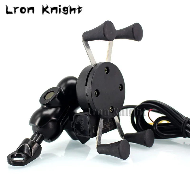 

For HONDA CB650F CBR650F CBR500 CB500X CBF1000 CB1000R CB400 VTEC CRF1000L Motorcycle GPS mobile navigation bracket with USB