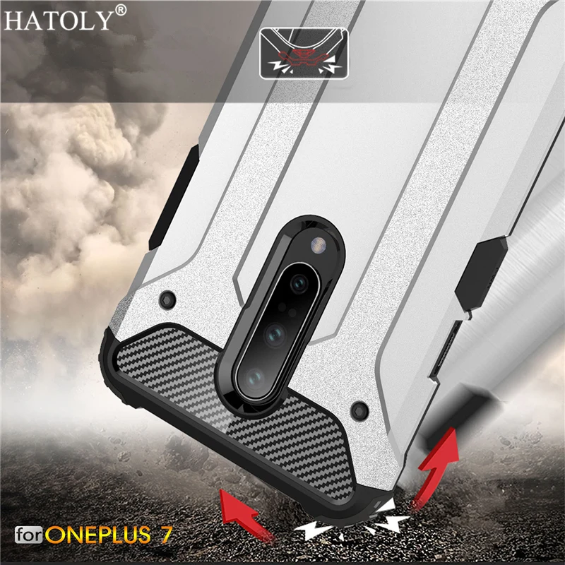 

Cover Oneplus 7 Case Silicone Rubber Armor Shell Bumper Protective Hard PC TPU Phone Cover For Oneplus 7 Case For Oneplus 7