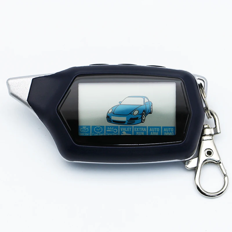 

Russian Version Keychain C9 Starline LCD Remote Controller For Two Way Car Alarm Starline C9 Twage Keychain alarm auto