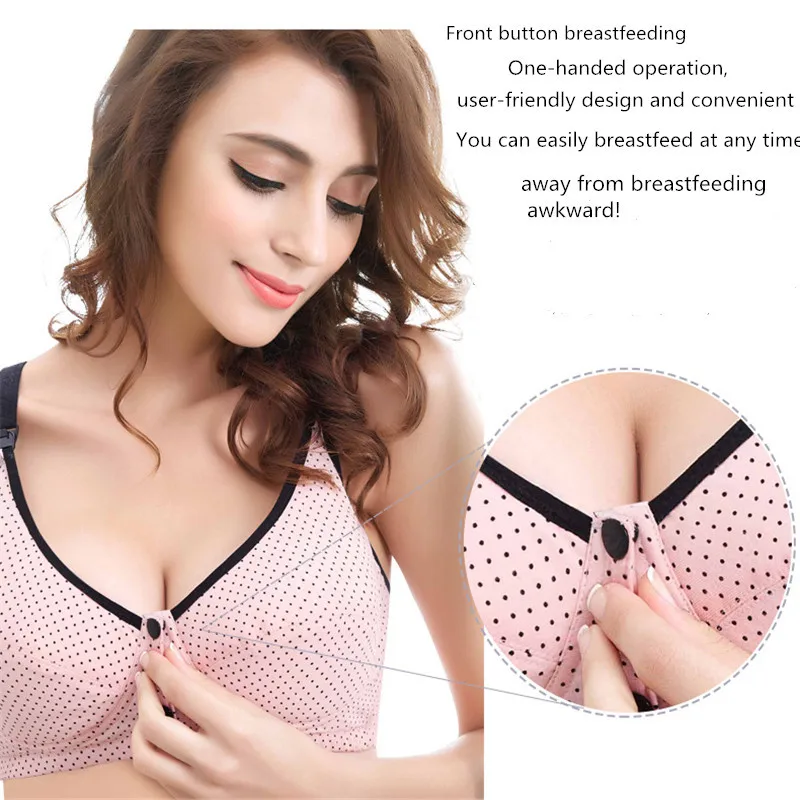 Pure Cotton Breathable Mother Lactating Underwear Pregnant Women Comfortable Bra Nursing Bra Breast Feeding Pregnant Underwear