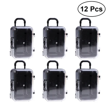 

12pcs Luggage Shape Candy Box Plastic Party Favor Creative Suger Gift Box