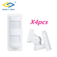 4 шт. проводной двойной Pir инфракрасный датчик движения Pet Immune/широкий угол/занавес микроволновой детектор для домашней безопасности всех панелей сигнализации