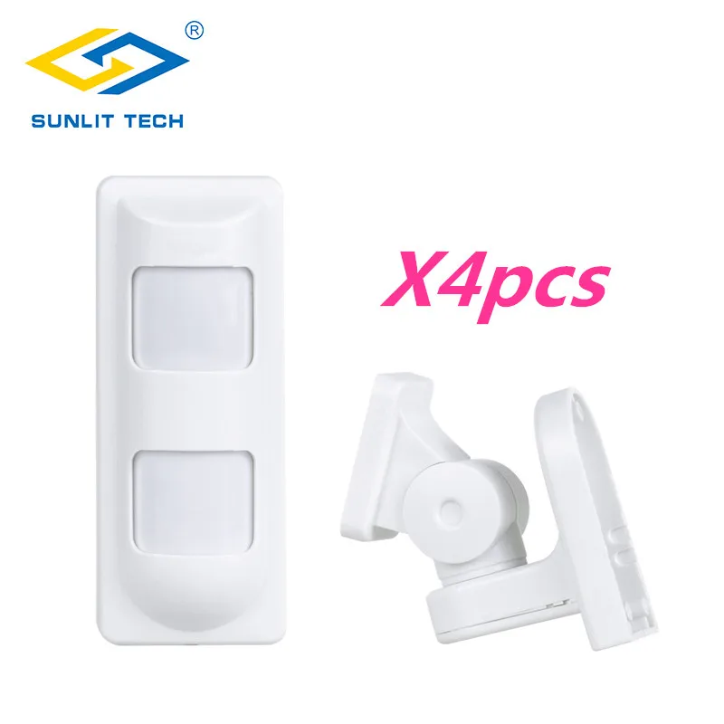 

4pcs Wired Dual Pir Infrared Motion Sensor Pet Immune/Wide Angle/Curtain Microwave Detector for Home Security Of All Alarm Panel