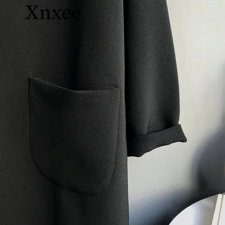 Xnxee Boyfriend style женское длинное пальто женский весенний Тренч Топы для женщин Открытый стежок Тренч пальто верхняя одежда