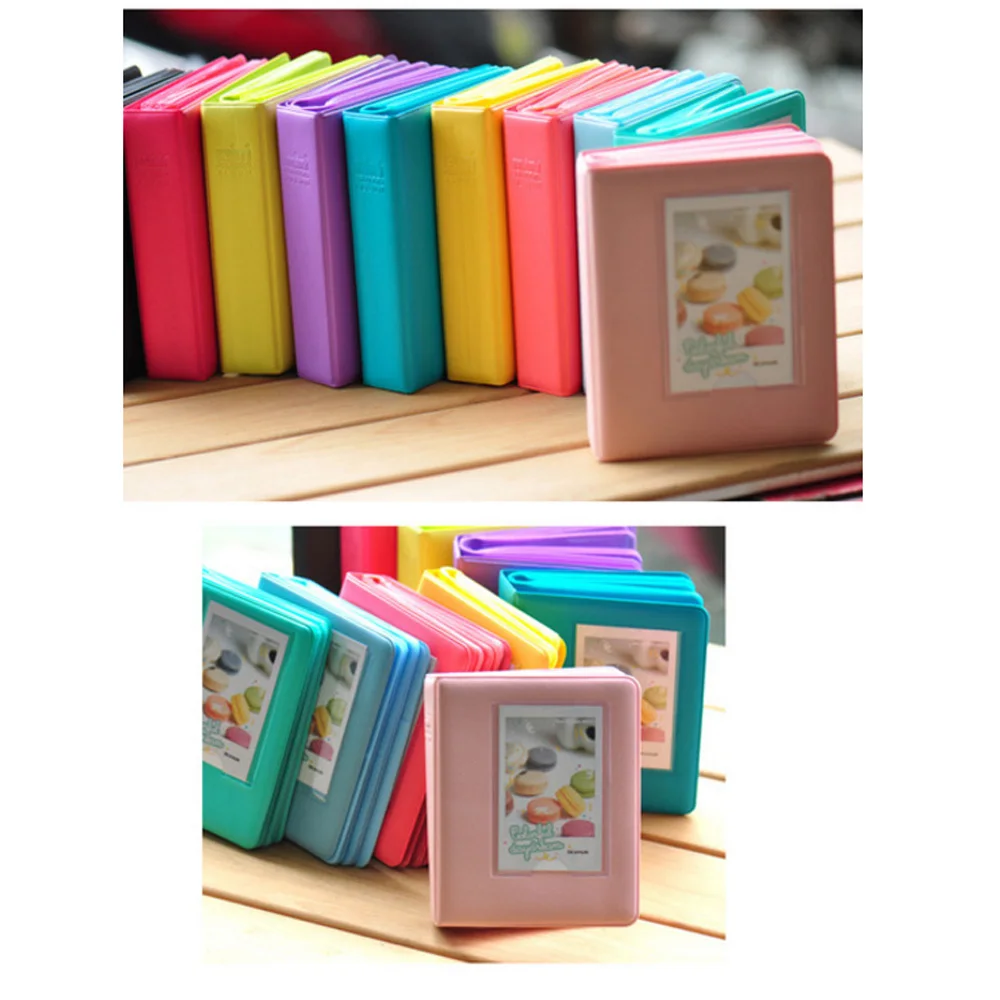 

64 Pockets 3 Inch Candy Color Name Card Holder Photo Mini Book Album for Fujifilm instax Mini LiPlay 9 7s 8 25 50s 90 Films