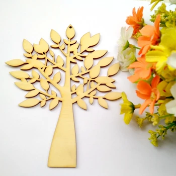 

20pcs/set 5*6 inches Ecru beautiful wooden crafts for the tree family wedding decoration and scrapbooks DIY accessories B4